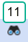 11. Search is a binocular icon, flat designed style. 